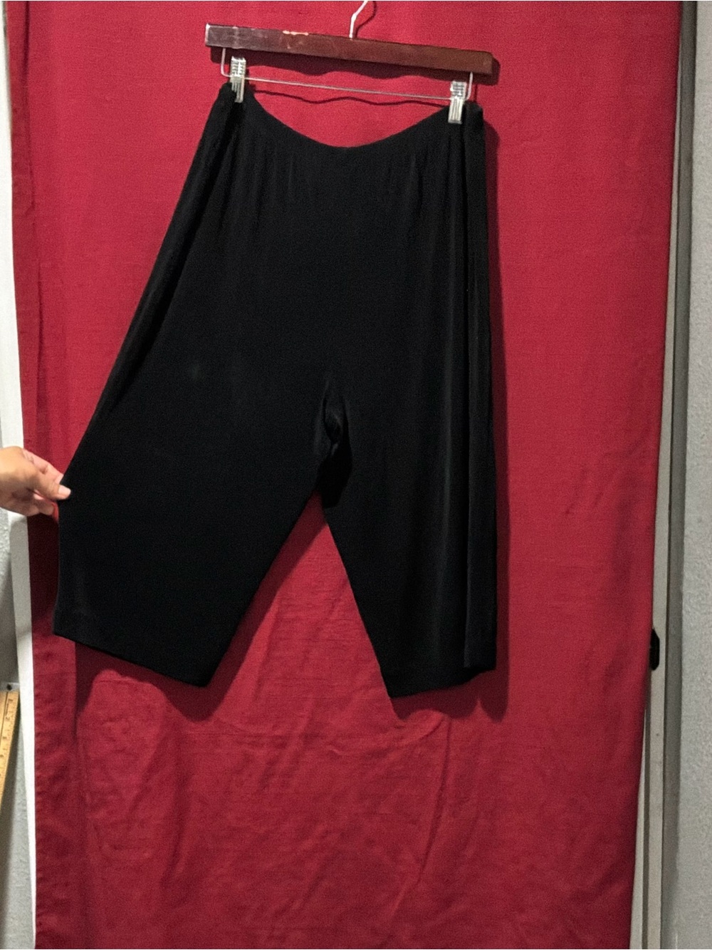 Chico's Black Wide-Leg Bermuda Shorts